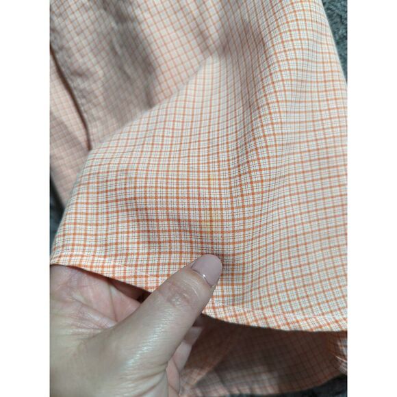 Quiksilver Short Sleeve Button Up Shirt Men's Size Large Orange - Picture 12 of 13